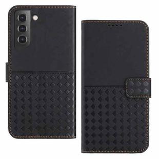 For Samsung Galaxy S22 5G Woven Embossed RFID Blocking Leather Phone Case(Black)