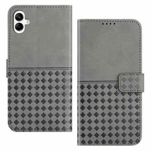 For Samsung Galaxy A05 Woven Embossed RFID Blocking Leather Phone Case(Grey)