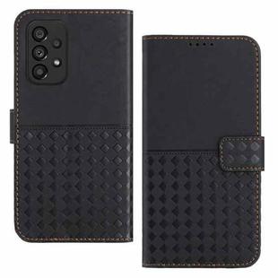 For Samsung Galaxy A53 Woven Embossed RFID Blocking Leather Phone Case(Black)