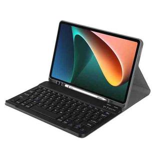 For Xiaomi Pad 5 / Pad 5 Pro 11 inch Round Cap Bluetooth Keyboard Tablet Leather Case with Pen Slot(Black)