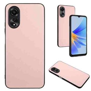 For OPPO A17 Global R20 Leather Pattern Phone Single Case(Pink)