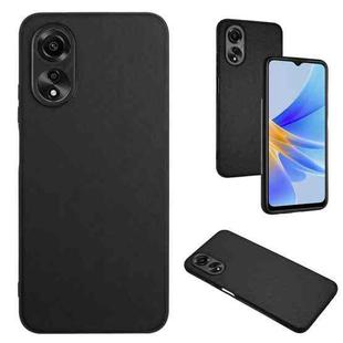 For OPPO A17 Global R20 Leather Pattern Phone Single Case(Black)