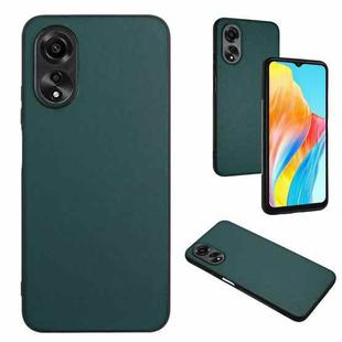 For OPPO A38 4G/A18 4G Global R20 Leather Pattern Phone Single Case(Green)