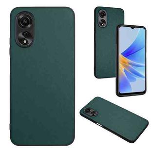 For OPPO A58 4G Global R20 Leather Pattern Phone Single Case(Green)