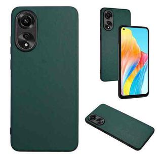 For OPPO A78 4G Global R20 Leather Pattern Phone Single Case(Green)