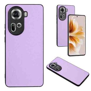 For OPPO Reno11 Global R20 Leather Pattern Phone Single Case(Purple)