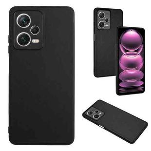 For Xiaomi Redmi Note 12 Pro+ 5G R20 Leather Pattern Phone Single Case(Black)
