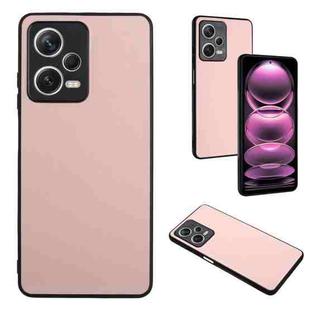 For Xiaomi Redmi Note 12 5G Global R20 Leather Pattern Phone Single Case(Pink)
