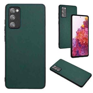 For Samsung Galaxy S20 FE R20 Leather Pattern Phone Single Case(Green)