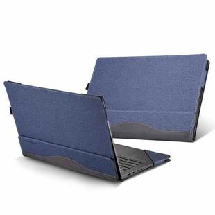 For HP Envy X360 14 inch 14-fa 2024 Leather Laptop Shockproof Protective Case(Dark Blue)