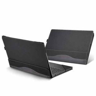 For HP Spectre X360 14 inch 14-eu Leather Laptop Shockproof Protective Case(Black)