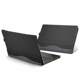 For HP Envy X360 16 inch 16-ac Leather Laptop Shockproof Protective Case(Black)