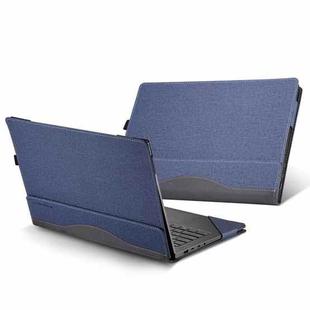 For HP Pavilion Book Pro 16 16 inch 16-ab Leather Laptop Shockproof Protective Case(Dark Blue)