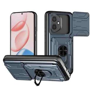 For Honor 400 Global 156.5mm Sliding Camshield TPU+PC Phone Case with Card Slot(Grey)