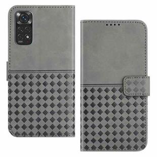 For Xiaomi Redmi Note 11 / 11S Woven Embossed RFID Blocking Leather Phone Case(Grey)