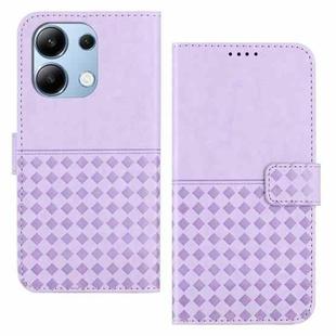 For Xiaomi Redmi Note 13 4G Woven Embossed RFID Blocking Leather Phone Case(Purple)