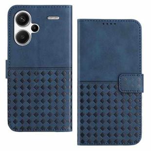 For Xiaomi Redmi Note 13 Pro+ Woven Embossed RFID Blocking Leather Phone Case(Blue)