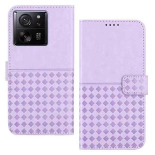 For Xiaomi 13T / 13T Pro Woven Embossed RFID Blocking Leather Phone Case(Purple)
