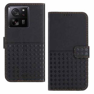 For Xiaomi 13T / 13T Pro Woven Embossed RFID Blocking Leather Phone Case(Black)