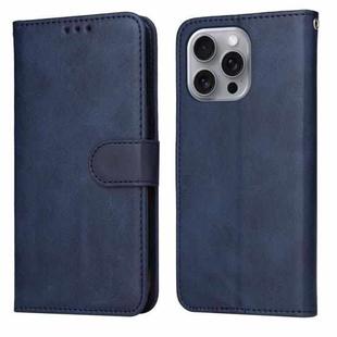 For iPhone 16 Pro Max Classic Calf Texture Flip Leather Phone Case(Blue)