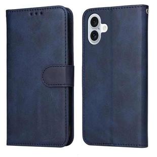 For iPhone 16 Plus Classic Calf Texture Flip Leather Phone Case(Blue)