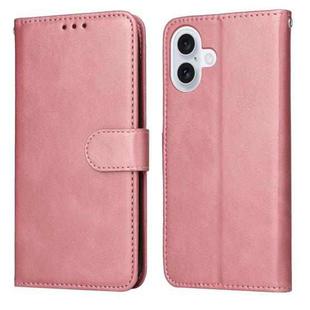 For iPhone 17 Classic Calf Texture Flip Leather Phone Case(Rose Gold)