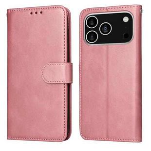 For iPhone 17 Pro Classic Calf Texture Flip Leather Phone Case(Rose Gold)