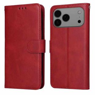 For iPhone 17 Pro Max Classic Calf Texture Flip Leather Phone Case(Red)