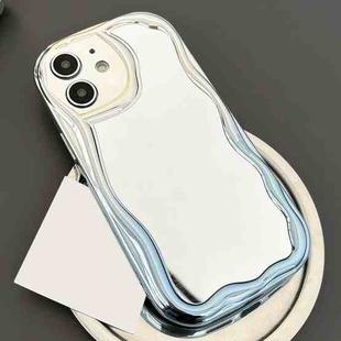 For iPhone 12 Gradient Wave Mirror TPU Phone Case(Blue)