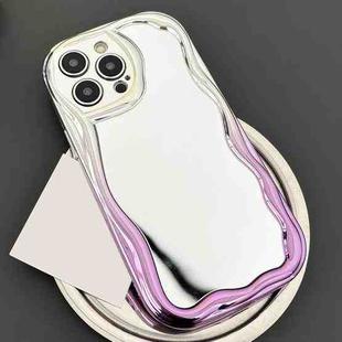 For iPhone 12 Pro Gradient Wave Mirror TPU Phone Case(Light Purple)