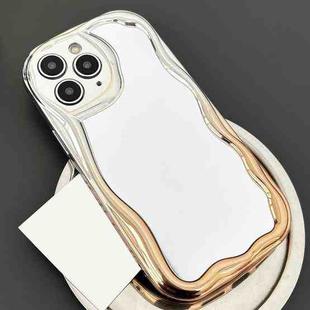 For iPhone 11 Pro Max Gradient Wave Mirror TPU Phone Case(Gold)