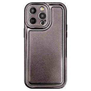 For iPhone 15 Pro Max Electroplating Frosted TPU Phone Case(Black)