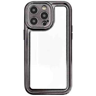 For iPhone 13 Pro Max Electroplating Mirror TPU Phone Case(Black)