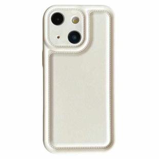 For iPhone 15 Plus Frosted Leather Texture TPU Phone Case(White)