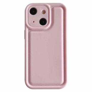 For iPhone 15 Plus Frosted Leather Texture TPU Phone Case(Pink)