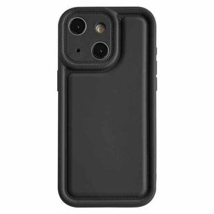 For iPhone 15 Frosted Leather Texture TPU Phone Case(Black)