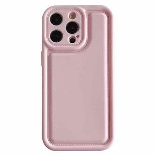 For iPhone 14 Pro Frosted Leather Texture TPU Phone Case(Pink)