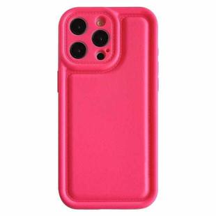 For iPhone 14 Pro Max Frosted Leather Texture TPU Phone Case(Rose Red)