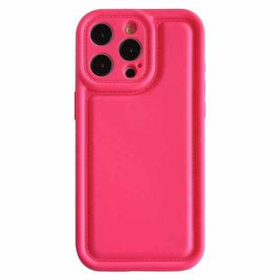 For iPhone 13 Pro Max Frosted Leather Texture TPU Phone Case(Rose Red)