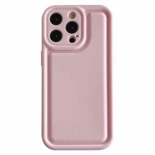 For iPhone 12 Pro Max Frosted Leather Texture TPU Phone Case(Pink)