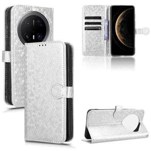 For Huawei Mate 70 Pro / 70 Pro+ Honeycomb Dot Texture Leather Phone Case(Silver)