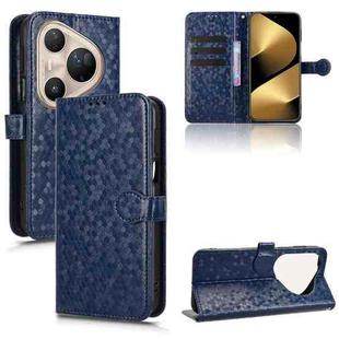 For Huawei Pura 80 Pro 5G Honeycomb Dot Texture Leather Phone Case(Blue)