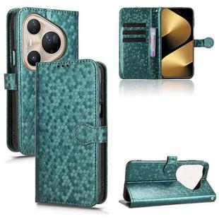 For Huawei Pura 80 Ultra 5G Honeycomb Dot Texture Leather Phone Case(Green)