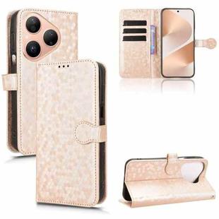 For Huawei Pura 80 5G Honeycomb Dot Texture Leather Phone Case(Gold)