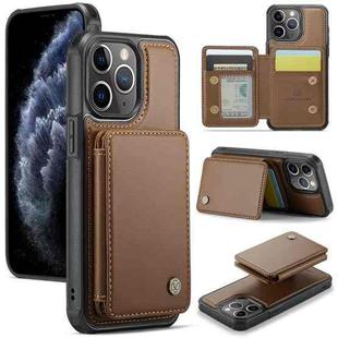 For iPhone 11 Pro JEEHOOD J05 Business Magnetic Style RFID Leather Phone Case(Brown)