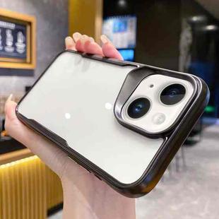 For iPhone 14 Electroplating TPU Frame Hybrid PC Phone Case(Black)