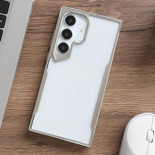 For Samsung Galaxy S23 5G Electroplating TPU Frame Hybrid PC Phone Case(Silver)