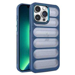 For iPhone 13 Pro Max Cooling Armor Translucent Mesh Breathable Phone Case(Blue)