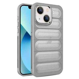 For iPhone 13 Cooling Armor Translucent Mesh Breathable Phone Case(Grey)