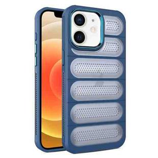 For iPhone 12 Cooling Armor Translucent Mesh Breathable Phone Case(Blue)